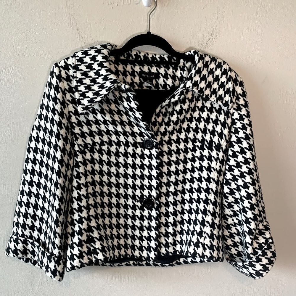 Spense Black and White Houndstooth jacket size M‎